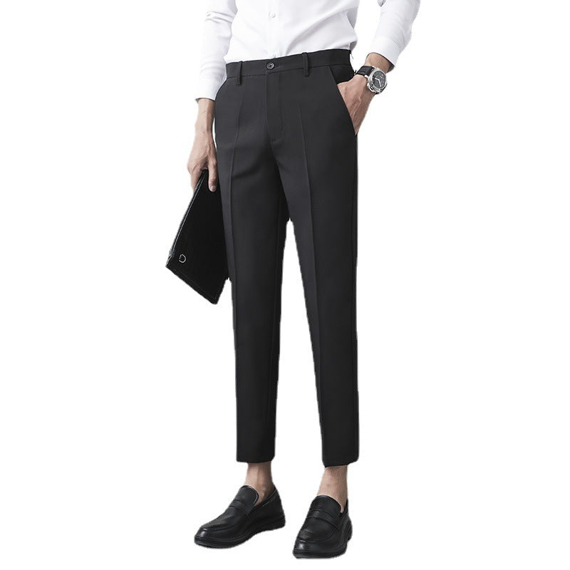 Men's Polyester Fabric Straight Tube Formal Pants