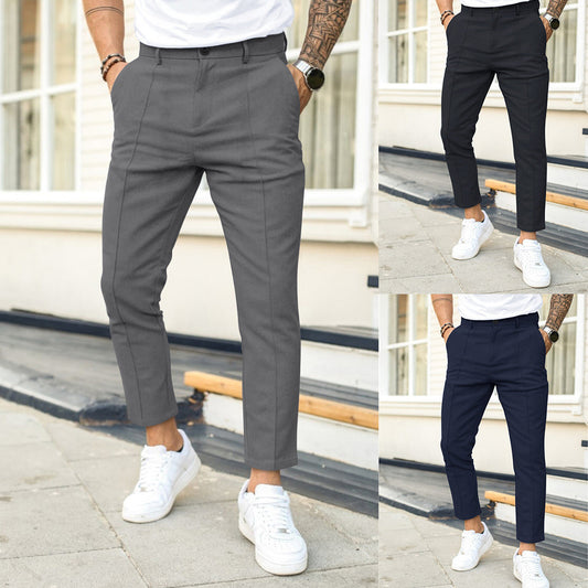 Men's Double Fold Line Formal Pants