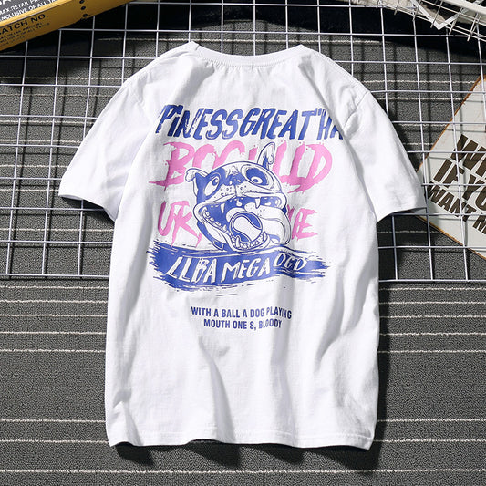 Mops Herren Baumwoll-T-Shirt