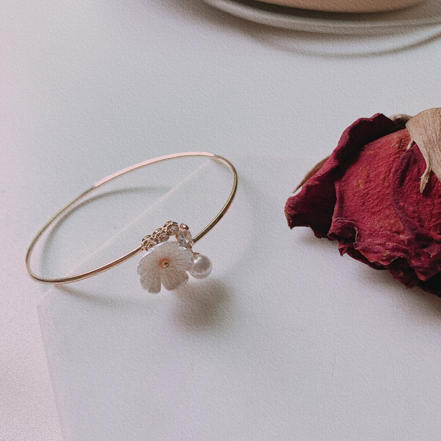 Shell Flower Rhinestone Bracelets