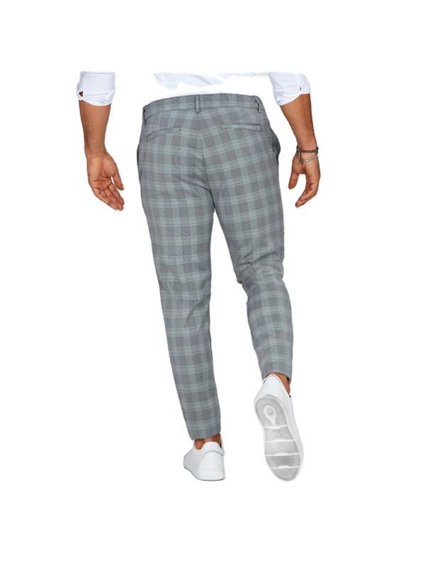 Plaid Print Loose & Thin Formal Pants