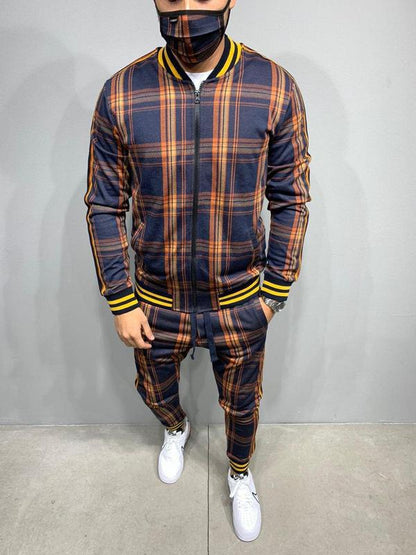 Two-piece Patchwork Zipper Tracksuits