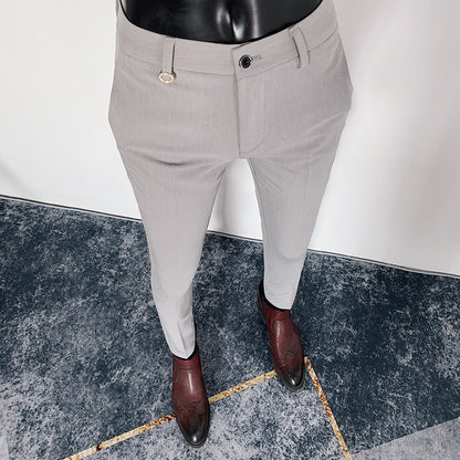 Men's Slim & Fit Ankle-length Suit Pants