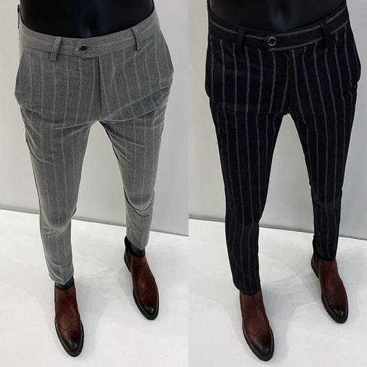 Men's Iron-free Small Foot Business Suit Pants