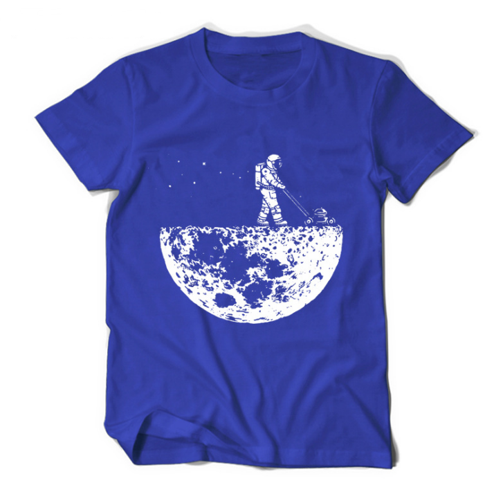 Sommer-Männer-Baumwoll-T-Shirts mit Mond-Print