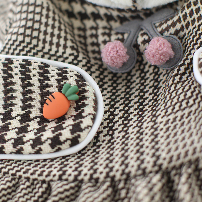 Plaid Skirt Pet Dog Baby Clothes