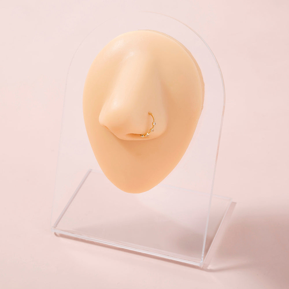 Simple Zircon Piercings Nose Pin