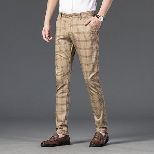 Men's Cotton Stretched Fabric Formal Pants