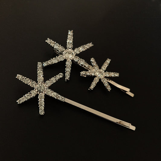 Clip étoile flocon de neige en alliage pour femmes