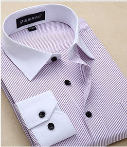 Plus Size Long Sleeve Men Business Shirts