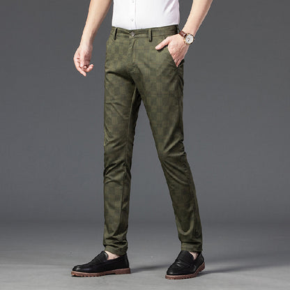 Men's Soft Fabric Mid-waist Business Formal Pants