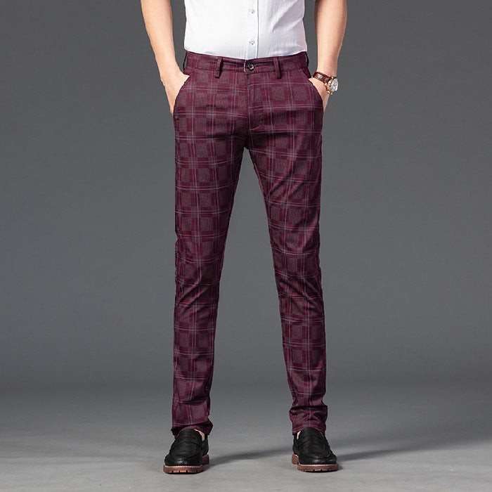 Men's Soft Fabric Mid-waist Business Formal Pants