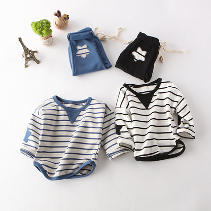 Baby Spring Five-star Embroidery Pure Cotton Clothes