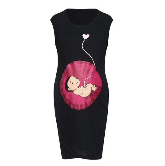 Women's Baby Love Printed Maternity Dress