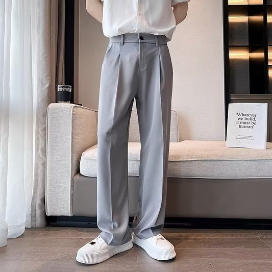 Men's Anti-wrinkle Loose Wide-leg Suit Pants