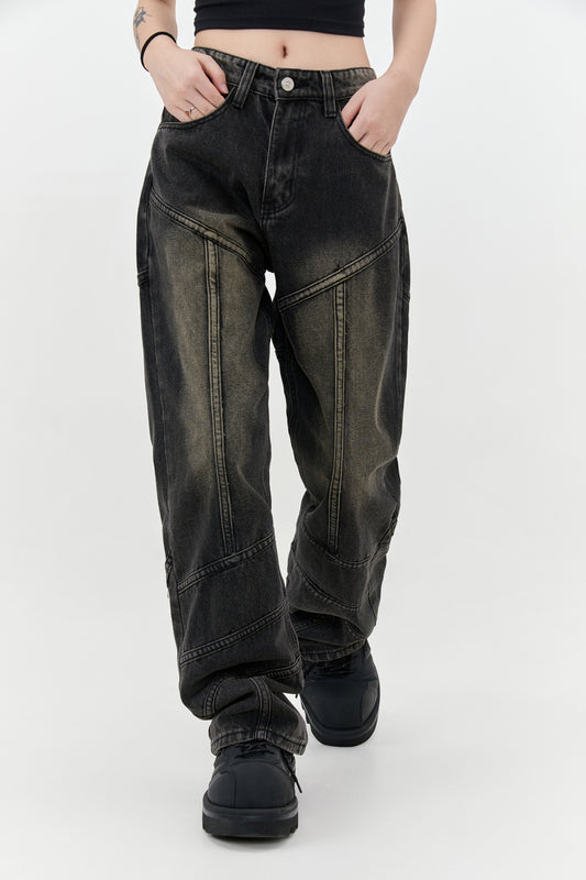Unisex mikroelastische Loose-Jeans