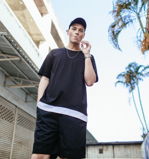 T-shirt à manches courtes pour homme en coton uni d'été