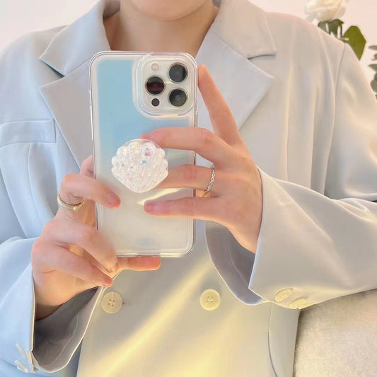 Coques de téléphone avec support de coque coloré bleu dégradé