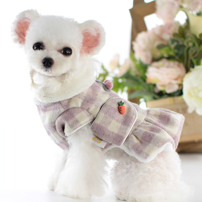 Plaid Skirt Pet Dog Baby Clothes