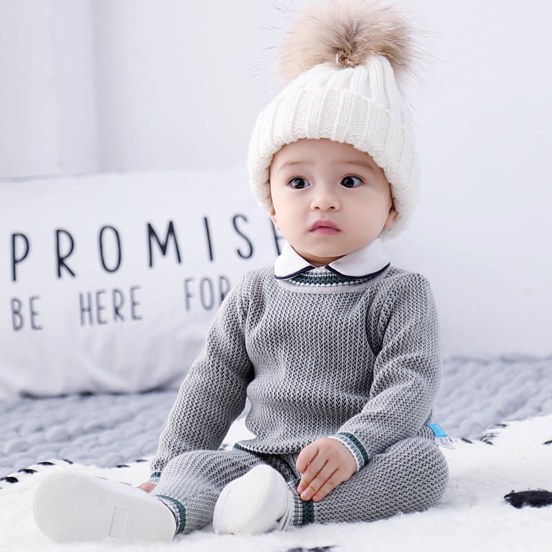 Newborn Knitted Sweater Suit