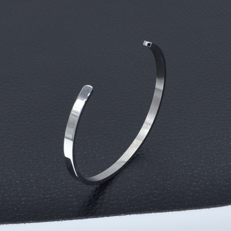 Bracelet chic en acier titane de couleur pure