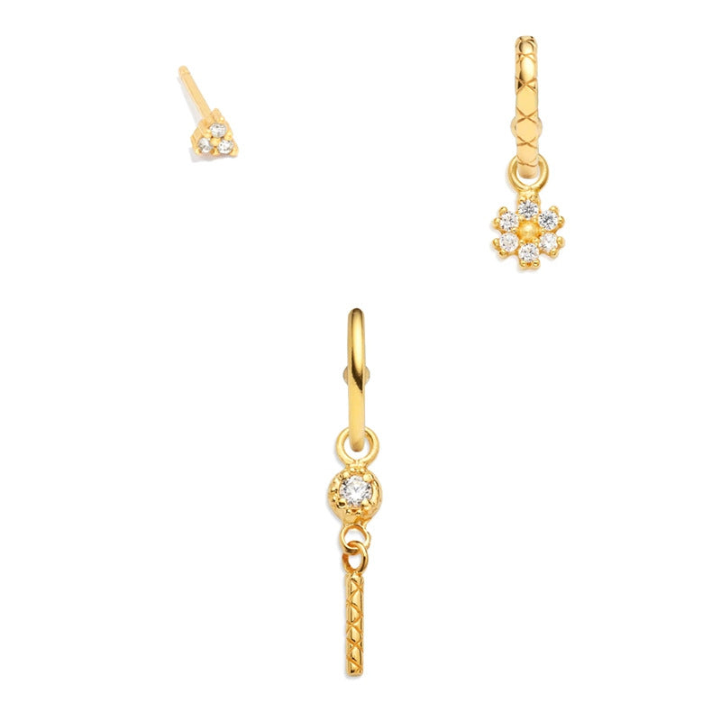 gold earrings set