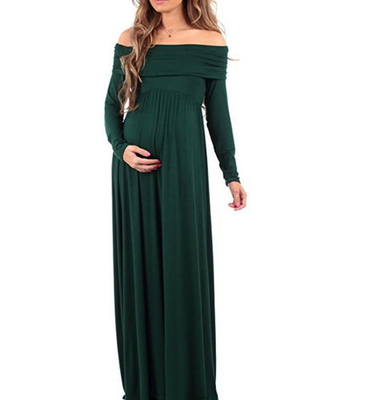 Long Skirt Length Maternity Dress