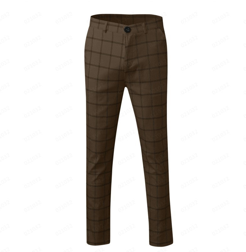 Men's Mid Waist 3D Print Formal Pant