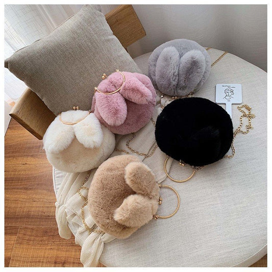 Kleine runde Kantinentasche mit Clipkette