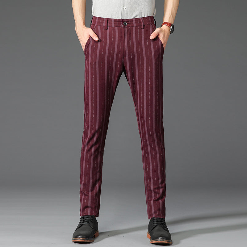 Men's Vertical Striped Formal Pants