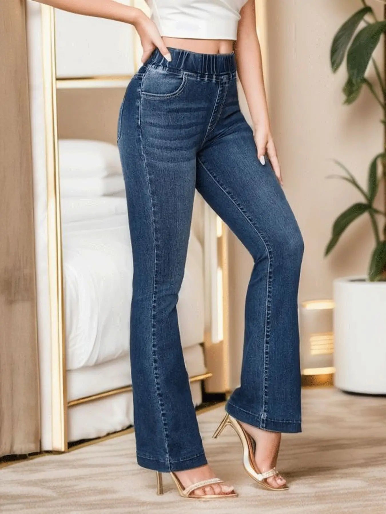 Slim Fit High Stretch Boot Cut Pants