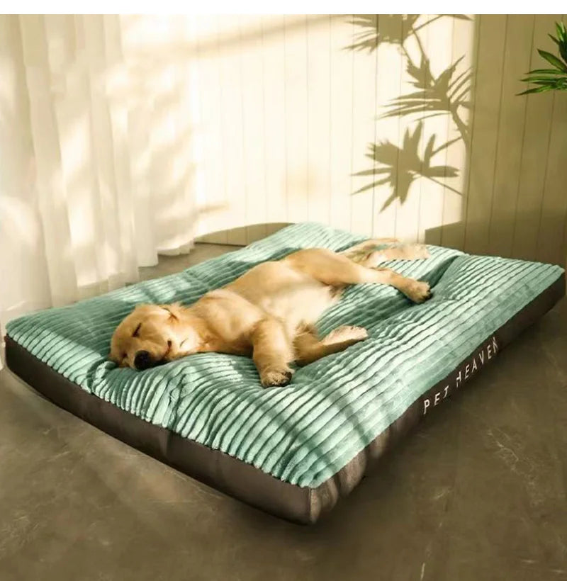 Detachable Washable Corduroy Dog Plush Bed