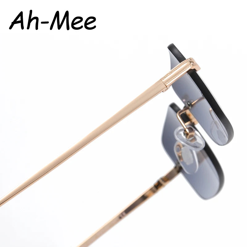 Lunettes de soleil carrées sans monture pour femmes