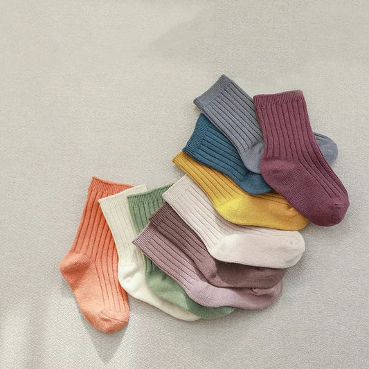 Korean Style Pure Cotton 5Pairs Kids Socks