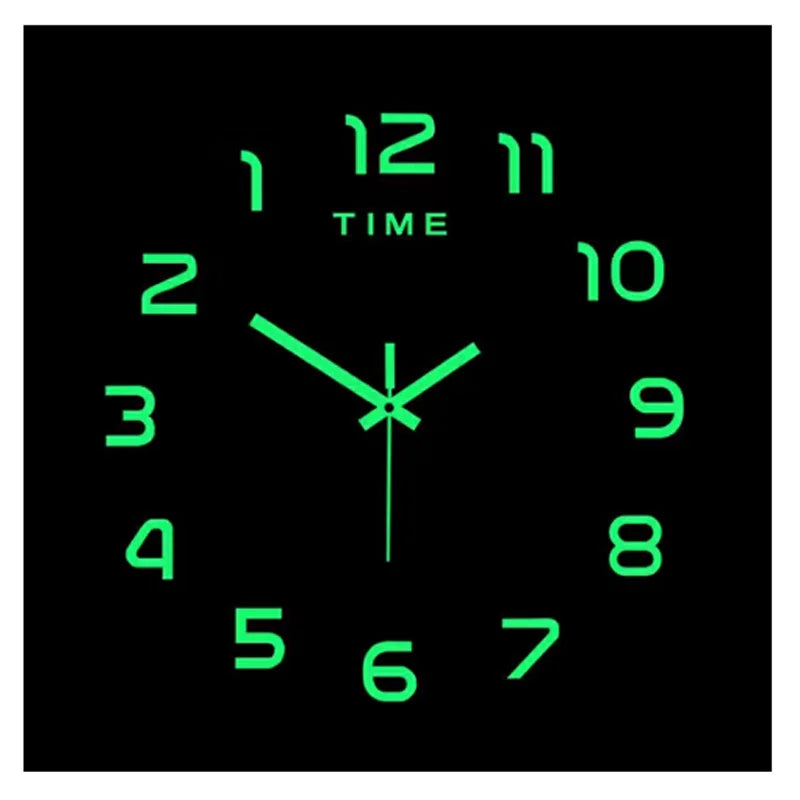 Retro DIY digital cute Reversing wall clock