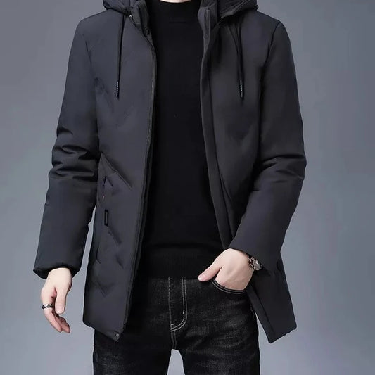 Hooded Casual Fashion Long Thicken Outwear Parkas Jacket