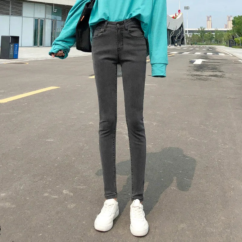 high waist skinny jeans