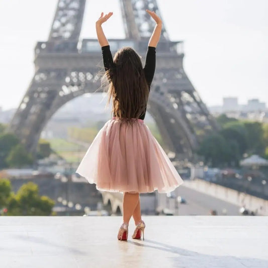 Plissierte, mehrlagige Tüllröcke mit hoher Taille