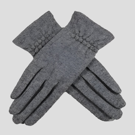 Gants en laine rose vif pour écran tactile