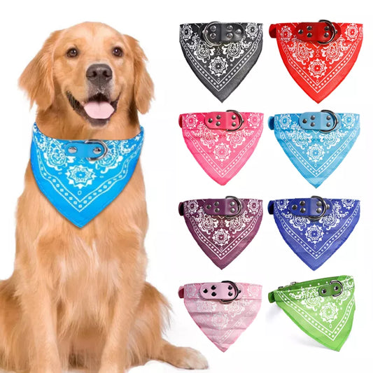 Printed Scarf Pet Collar for Dogs
