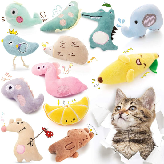 Interactive Catnip Plush Chew Toy for Cats
