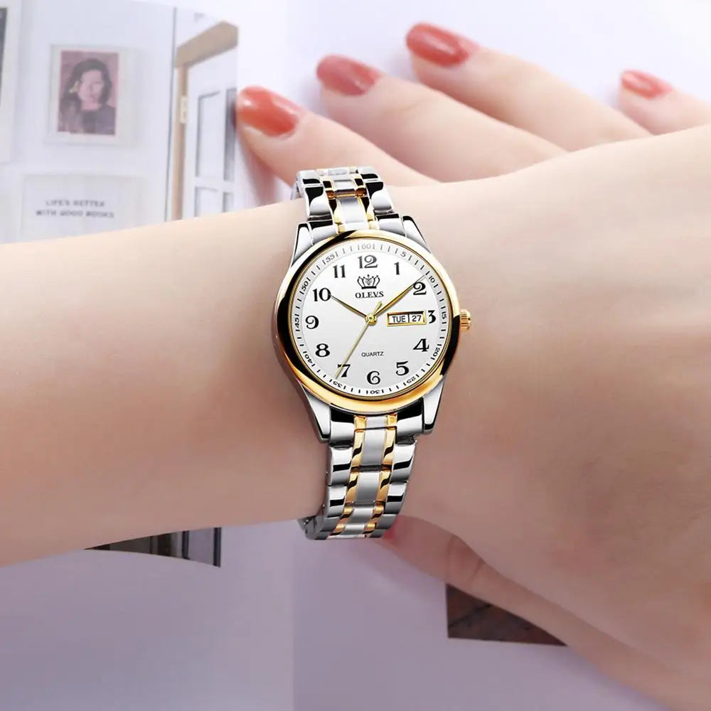 Women's Waterproof Stainless Steel Quartz Wristwatches