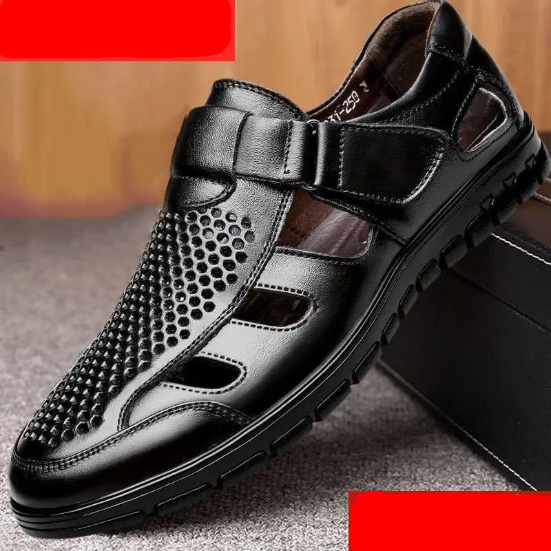 Hollow Out Summer Genuine Leather Men's Sandals