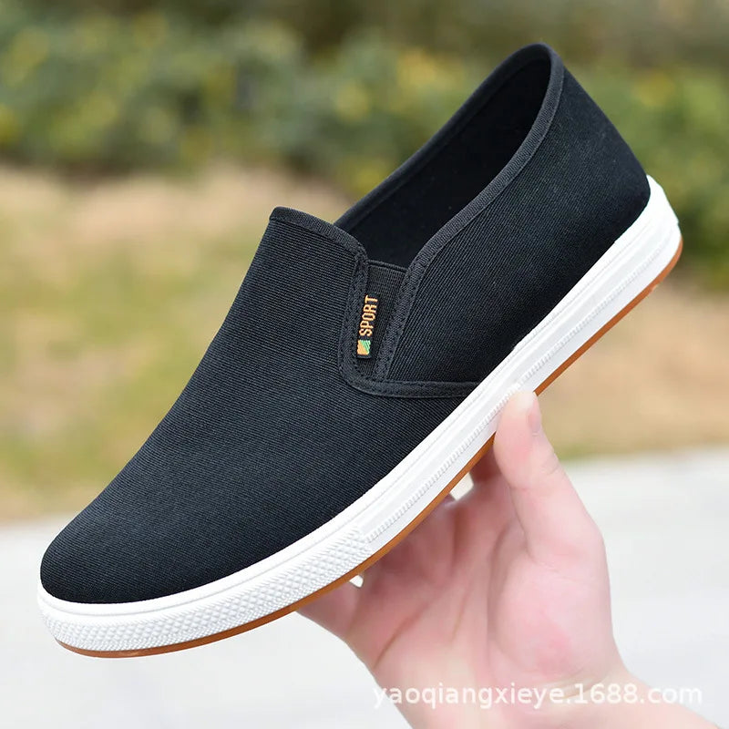 Men's Slip-On Vulcanized Lightweight Canvas Sneakers