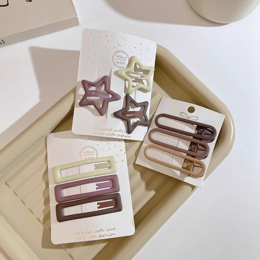 Petite épingle à cheveux simple étoile givrée
