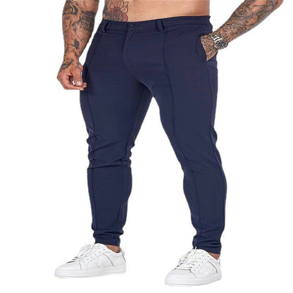 Men's Elastic-fabric Skinny Formal Pants