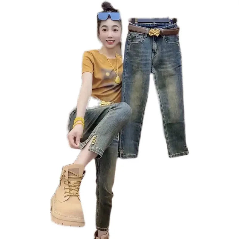 High-Waisted Stretch Skinny Pants