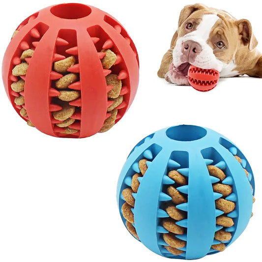 Indestructible Interactive Rubber Dog Chewing Ball