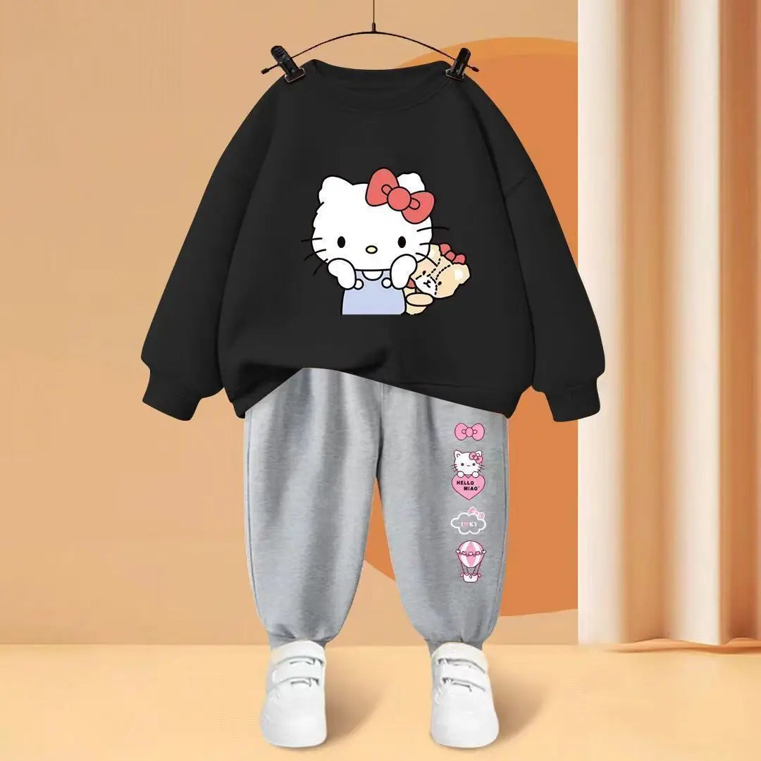 Children's Long Sleeve Cartoon Print 2 Pieces Tracksuits