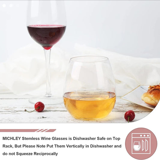 4 PCS Unbreakable Plastic Wine Glasses Set